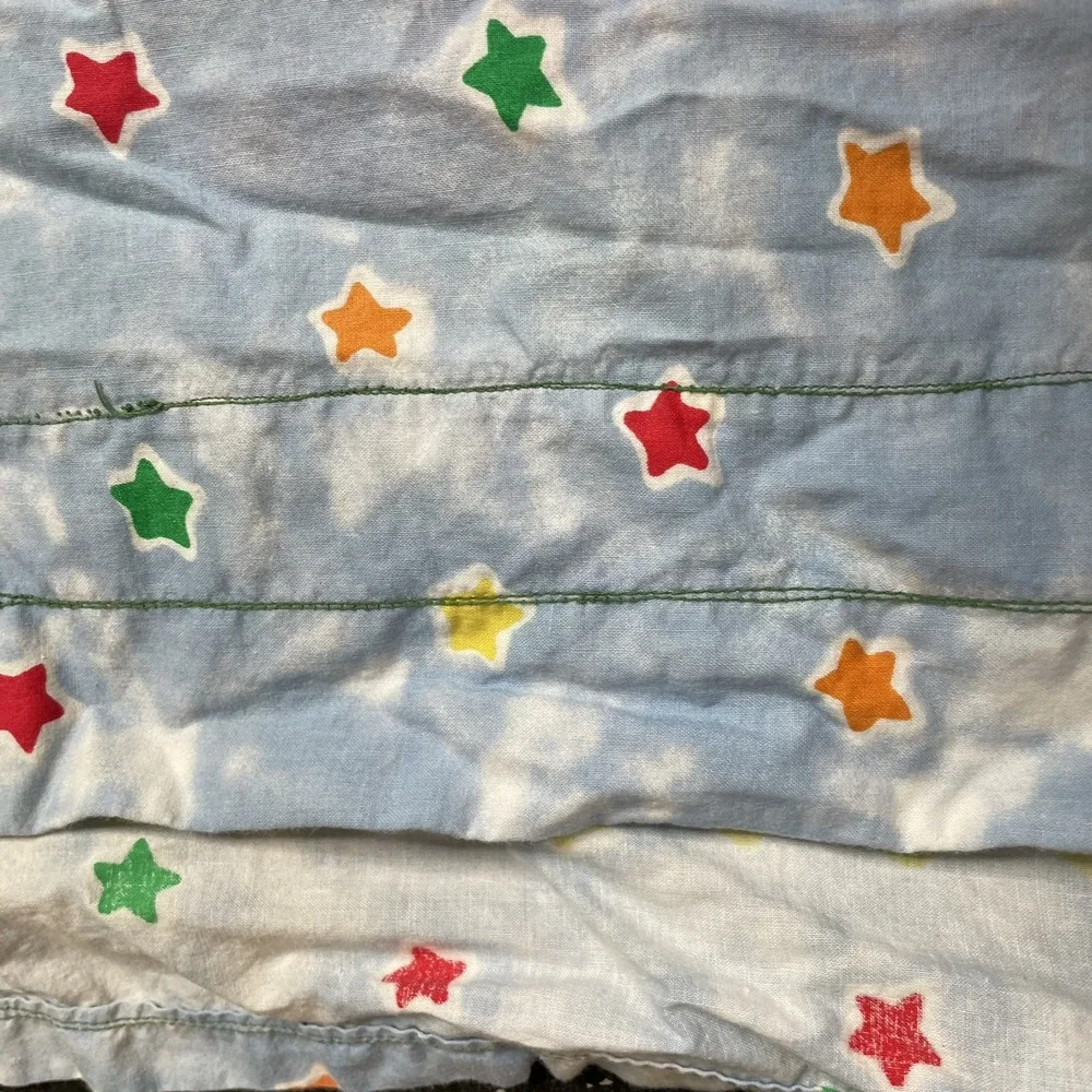 Vtg Barney the Dinosaur Bedroom Curtain Set of 2 Handmade 30